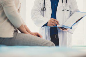 accident victim being treated by a doctor