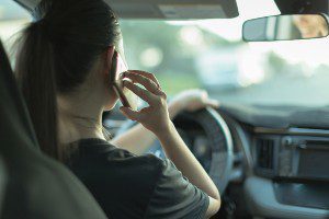 teenager driving while distracted causes a crash