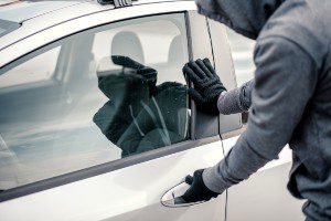 stolen car involved in a crash