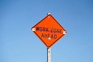 crash in a work zone