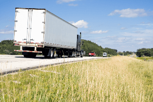 semi-truck on the road 